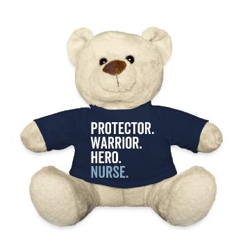 Protector Warrior Hero Nurse - Teddy Bear - french navy - Front