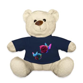 2 brombeeren,brombeere,blau,pop-art,blau,malerei, - Teddy - French Navy - Vorne