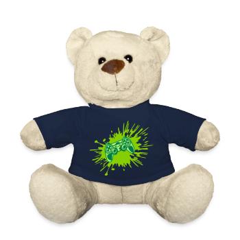 Color Splashes Console Retro Controller - Teddy Bear - french navy - Front