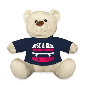 Skateboard Skater Mädchen Skateboarding Longboard - Teddy - French Navy - Vorne