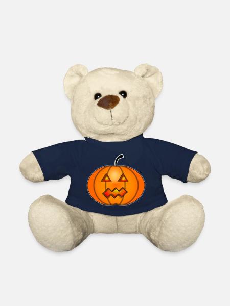 Halloween Pumpkin Head - Teddy Bear - french navy