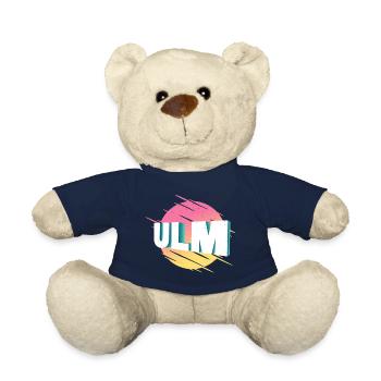 Ulm Deutschland Stadt Schrift Vintage Retro - Teddy - French Navy - Vorne