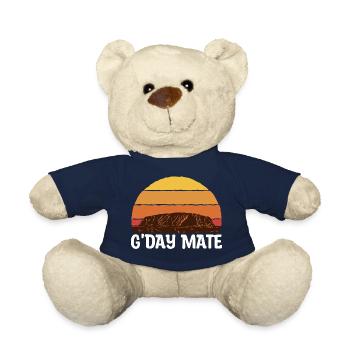 Australia G'Day Mate Ayers Rock Gift - Teddy Bear - french navy - Front