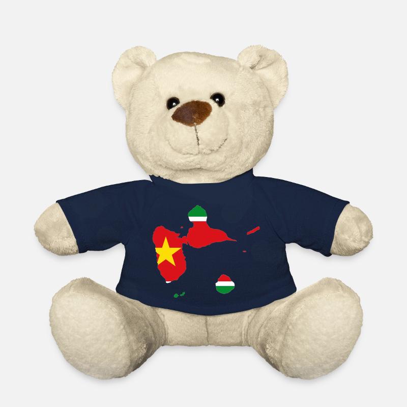 Carte de la guadeloupe - Nounours - bleu marine