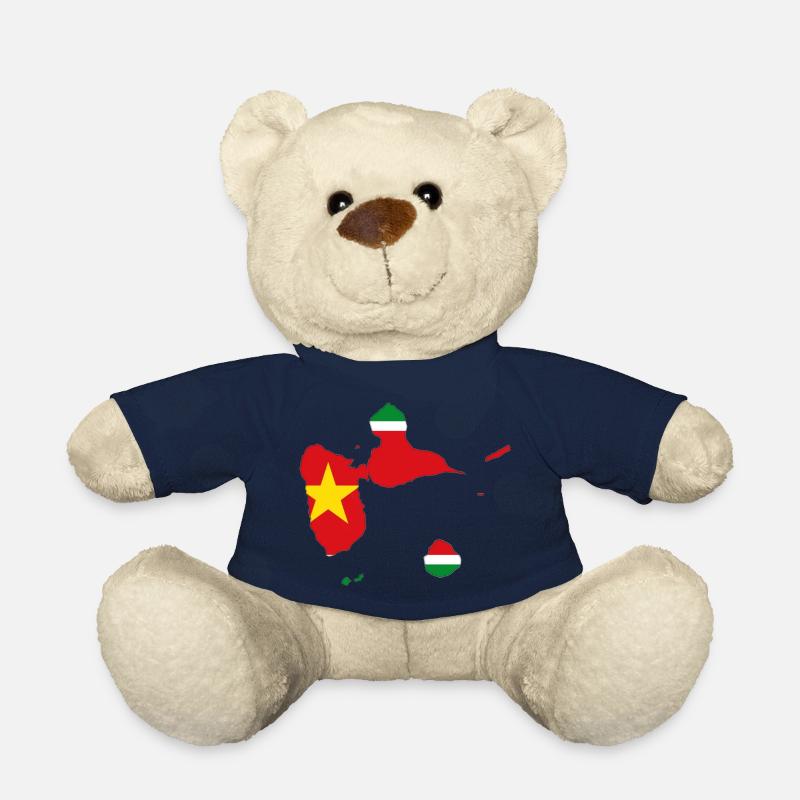 Carte de la guadeloupe - Nounours - bleu marine