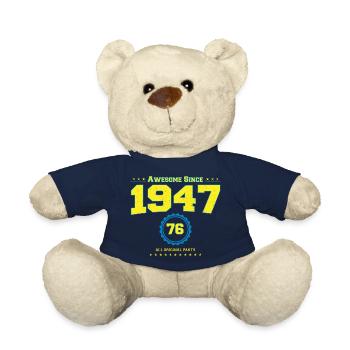 Awesome 1947 Shirt für Männer Frauen 76 Jahre alt 76. - Teddy - French Navy - Vorne