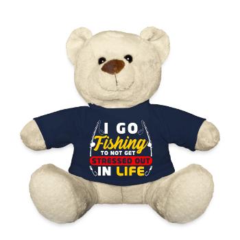 Ich gehe angeln, um im Leben nicht gestresst zu werden - Teddy - French Navy - Vorne
