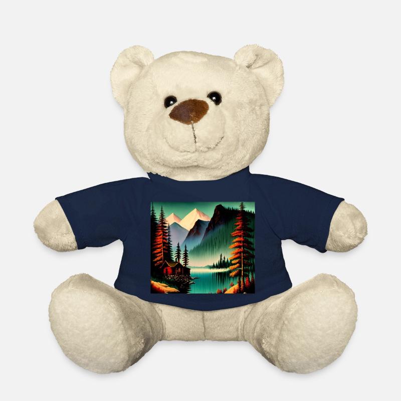 Retro Gebirge mit See - Teddy - French Navy