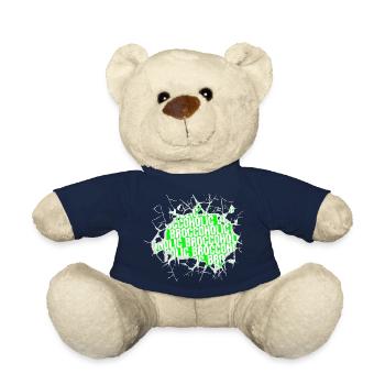 vegan meal vegetarian humor fruit birthday present - Teddy Bear - french navy - Front