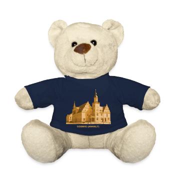 Coswig Anhalt City Hall Saxony-Anhalt Elbe - Teddy Bear - french navy - Front