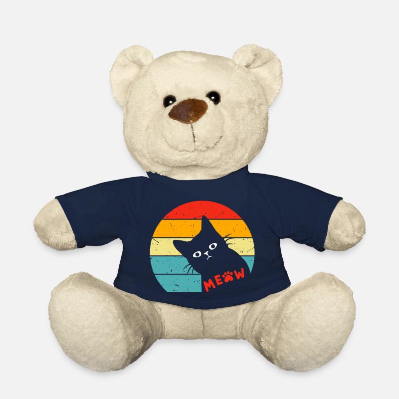 Retro Schwarze Katze 3 - Teddy - French Navy