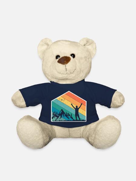 Mountains Silhouette Rainbow - Teddy Bear - french navy