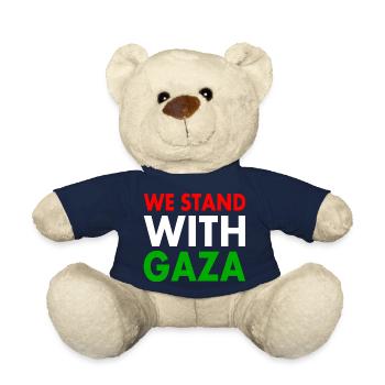 We stand with gaza - Nounours - bleu marine - Devant
