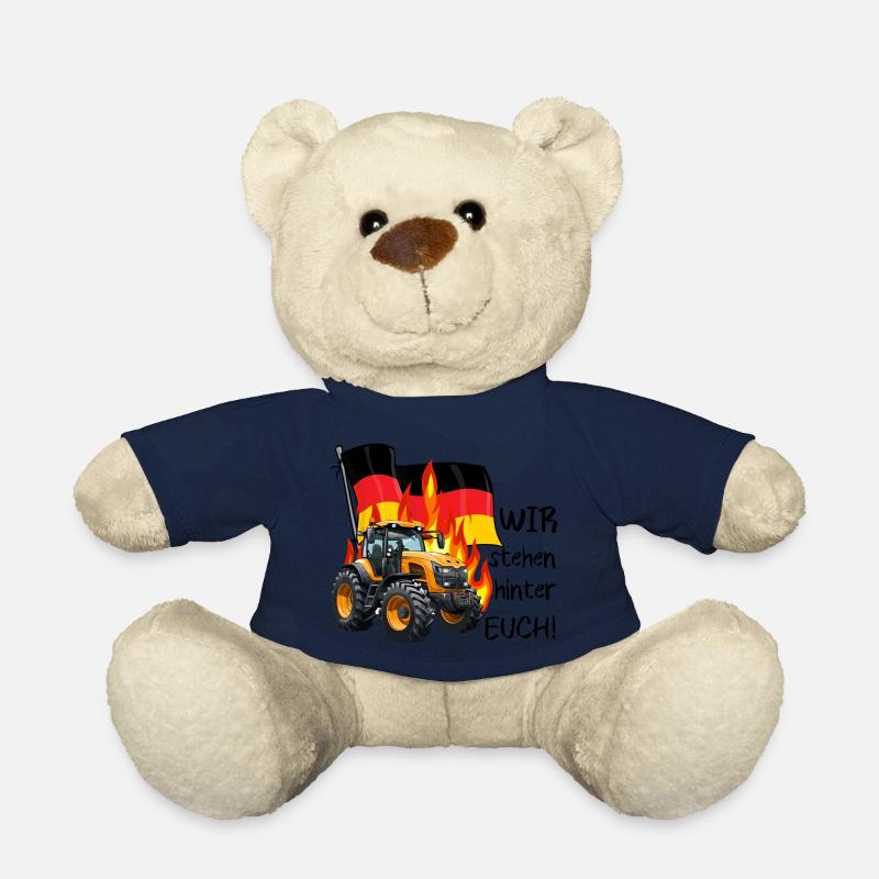 Nous soutenons les agriculteurs - Nounours - bleu marine
