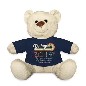 Awesome since 2019 birthday 2019 vintage 201 - Teddy Bear - french navy - Front