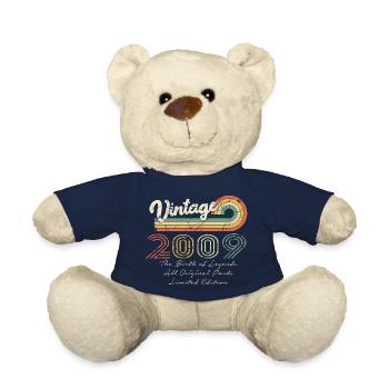 Génial depuis 2009 anniversaire 2009 millésime 200 - Nounours - bleu marine - Devant
