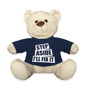 Step Aside I'll Fix It for Fixing Repairman Repair - Teddy Bear - french navy - Front