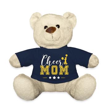 Vintage Retro Cheer Mom Proud Cheerleader Mama - Teddy Bear - french navy - Front