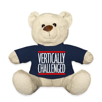 verticalement défié drôle petit gens blague hommes - Nounours - bleu marine - Devant