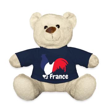 Coq français bleu blanc rouge - Nounours - bleu marine - Devant