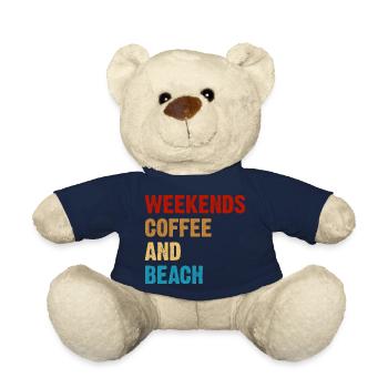 Weekends Coffee And Beach - Teddy Bear - french navy - Front