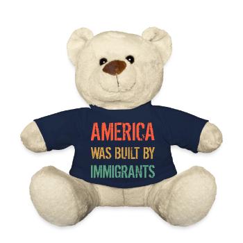 AMERICA WAS BUILT BY IMMIGRANTS Flüchtlingsrechte - Teddy - French Navy - Vorne