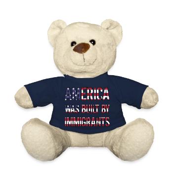 AMERICA WAS BUILT BY IMMIGRANTS Flüchtlingsrechte - Teddy - French Navy - Vorne