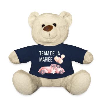 Bride's Team - Wedding Car - Teddy Bear - french navy - Front