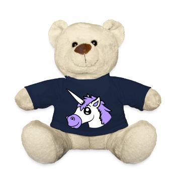 licorne sourit assez sympathique cheval de dessin animé - Nounours - bleu marine - Devant