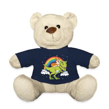 Corgi Chien Dinosaure Tyrannosaure T-Rex Dino - Nounours - bleu marine - Devant