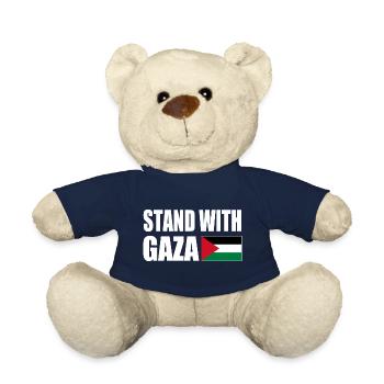 Stand with gaza - Teddy Bear - french navy - Front