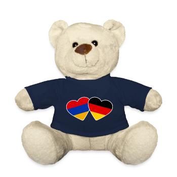 Armenia Germany Heart Armenia Flag Armenian - Teddy Bear - french navy - Front