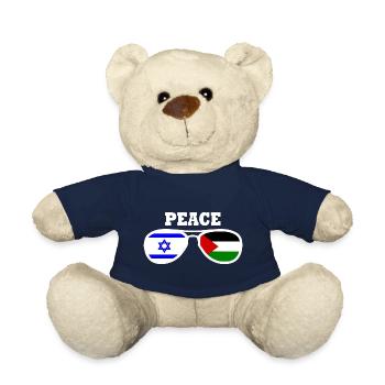 Free Palestine Israel peace - Nounours - bleu marine - Devant