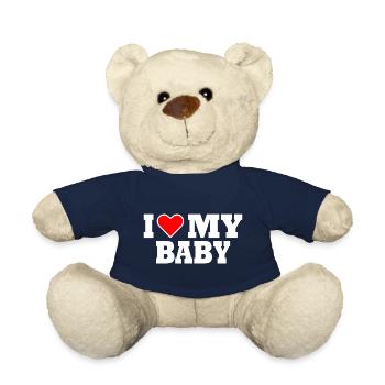 I love my baby - Nounours - bleu marine - Devant