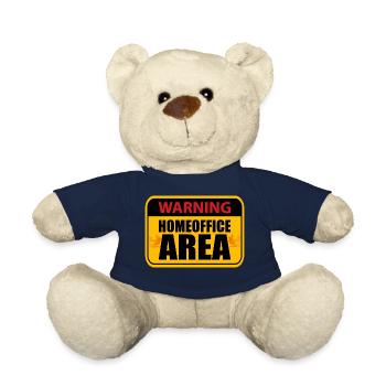 Homeoffice Warning Homeoffice Area Schild - Teddy - French Navy - Vorne