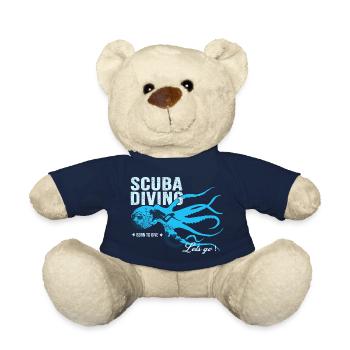 Diving Born to dive cool gift for diver - Teddy Bear - french navy - Front