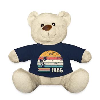 1986 Birthday Gift - Made in 1986 Retro 1986 - Teddy Bear - french navy - Front