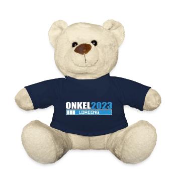 Onkel 2023 Loading Geschenk Schwangerschaft - Teddy - French Navy - Vorne