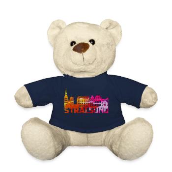 Hansestadt Stralsund Silhouette Skyline Ostsee B - Teddy - French Navy - Vorne