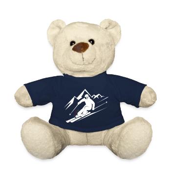 Skifahrer Ski Winter Winterurlaub Wintersport - Teddy - French Navy - Vorne