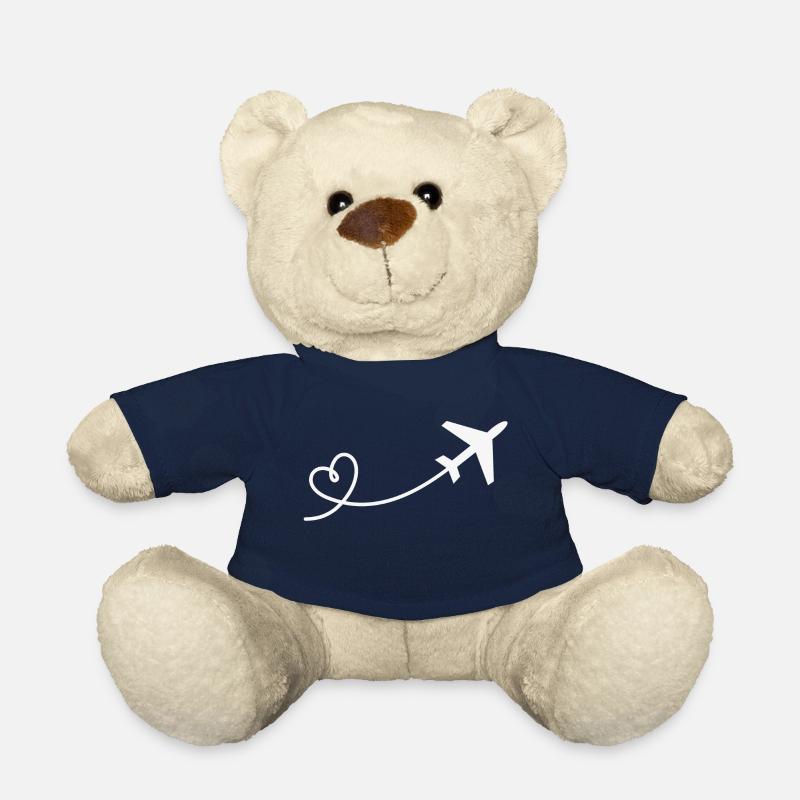 Flieger mit Herz Urlaub Reisen Fliegen Flugzeug - Teddy - French Navy
