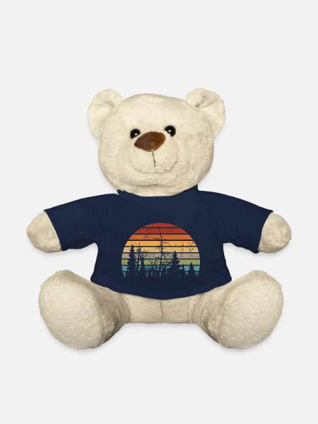 Retrocolor - Natur - Bäume - Wald - Vintage Logo - Teddy - French Navy
