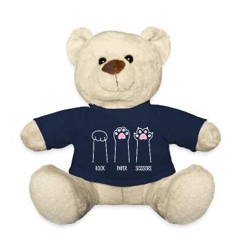Rock Paper Scissors - Cat Paws - Teddy Bear - french navy - Front