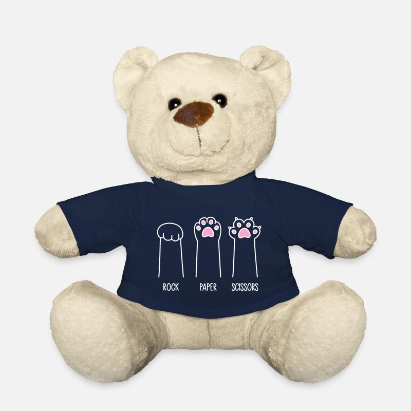 Rock Paper Scissors - Cat Paws - Teddy Bear - french navy