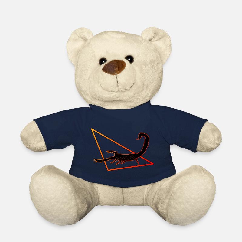 Scorpio in red/orange - Teddy Bear - french navy