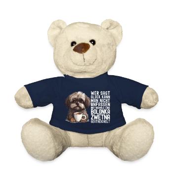 Bolonkas Hunden Spruch Bolonka Zwetna Hund Bolonka - Teddy - French Navy - Vorne