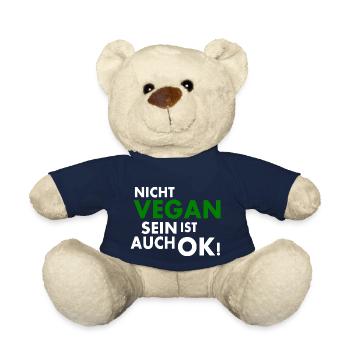 Nicht vegan sein ist auch ok - Teddy - French Navy - Vorne