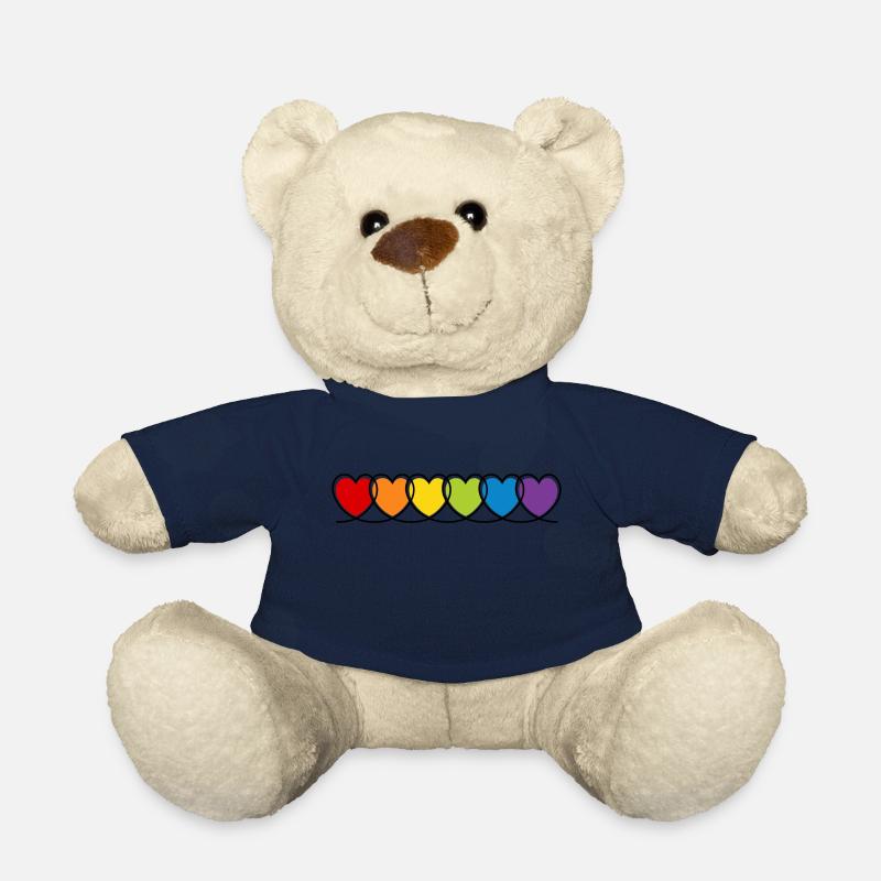 LGBT CSD LGBTQ+ HERZ REGENBOGEN HERZEN PRIDE MONTH - Teddy - French Navy