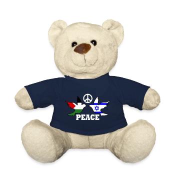 Peace for Free Palestine Israel - Nounours - bleu marine - Devant