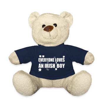 everyone loves an irish boy - Teddy Bear - french navy - Front